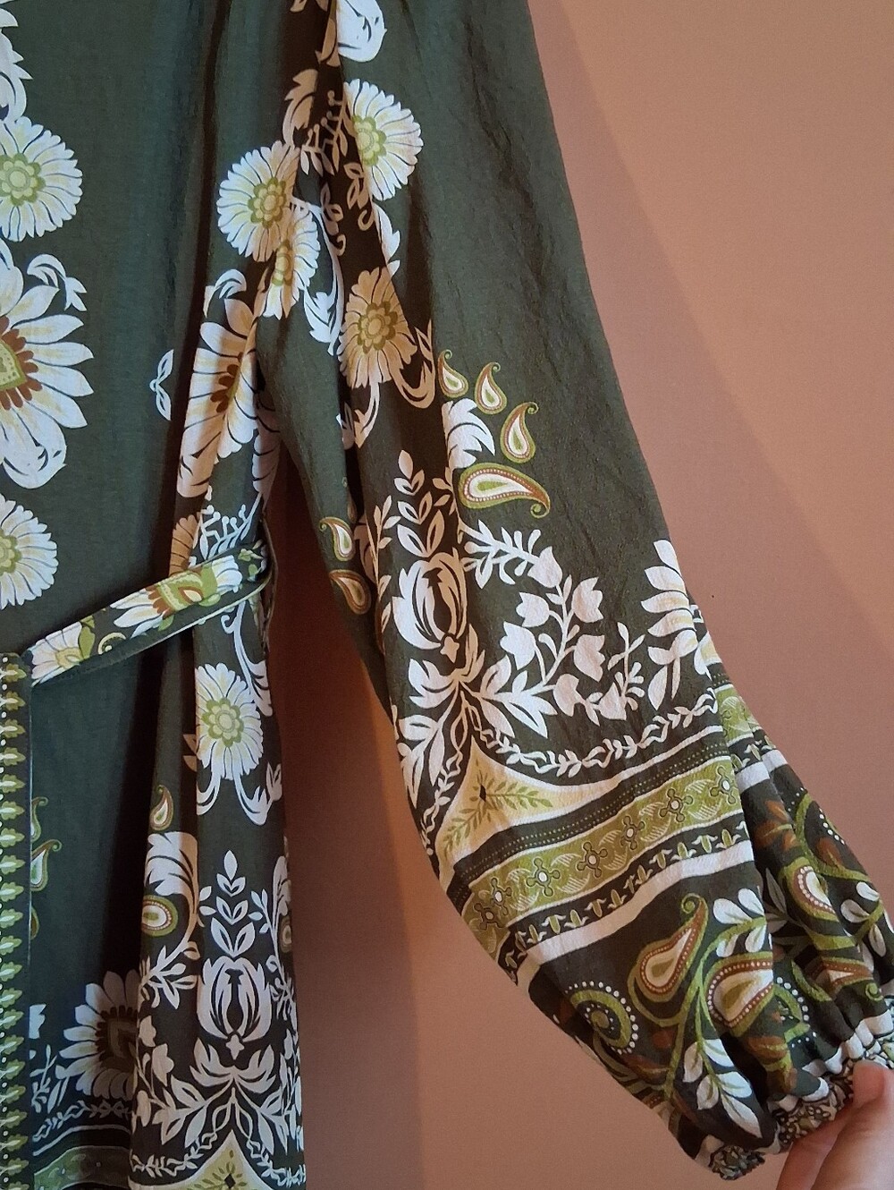 Green Floral Dress - Picture 4 of 4